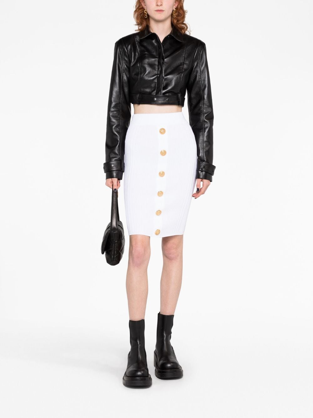 Balmain White Skirts for Women - Elegant High Waist A-Line Mini Skirt | Perfect for Parties, Dates & Office Wear