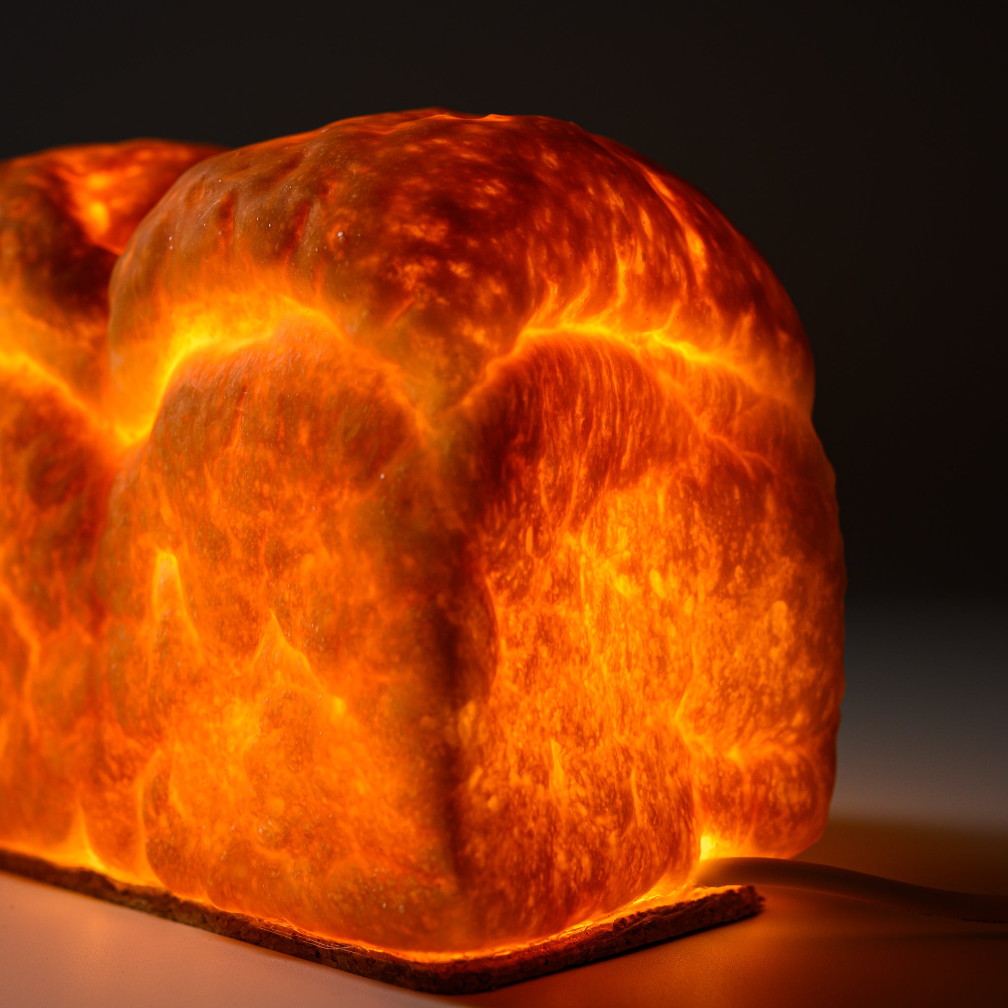 PAMPSHADE Real Bread Lamp - Japanese Pain de Mie Style LED Night Light by Yukiko Morita | Unique Home Decor for Bedroom, Living Room & Cafe Ambiance