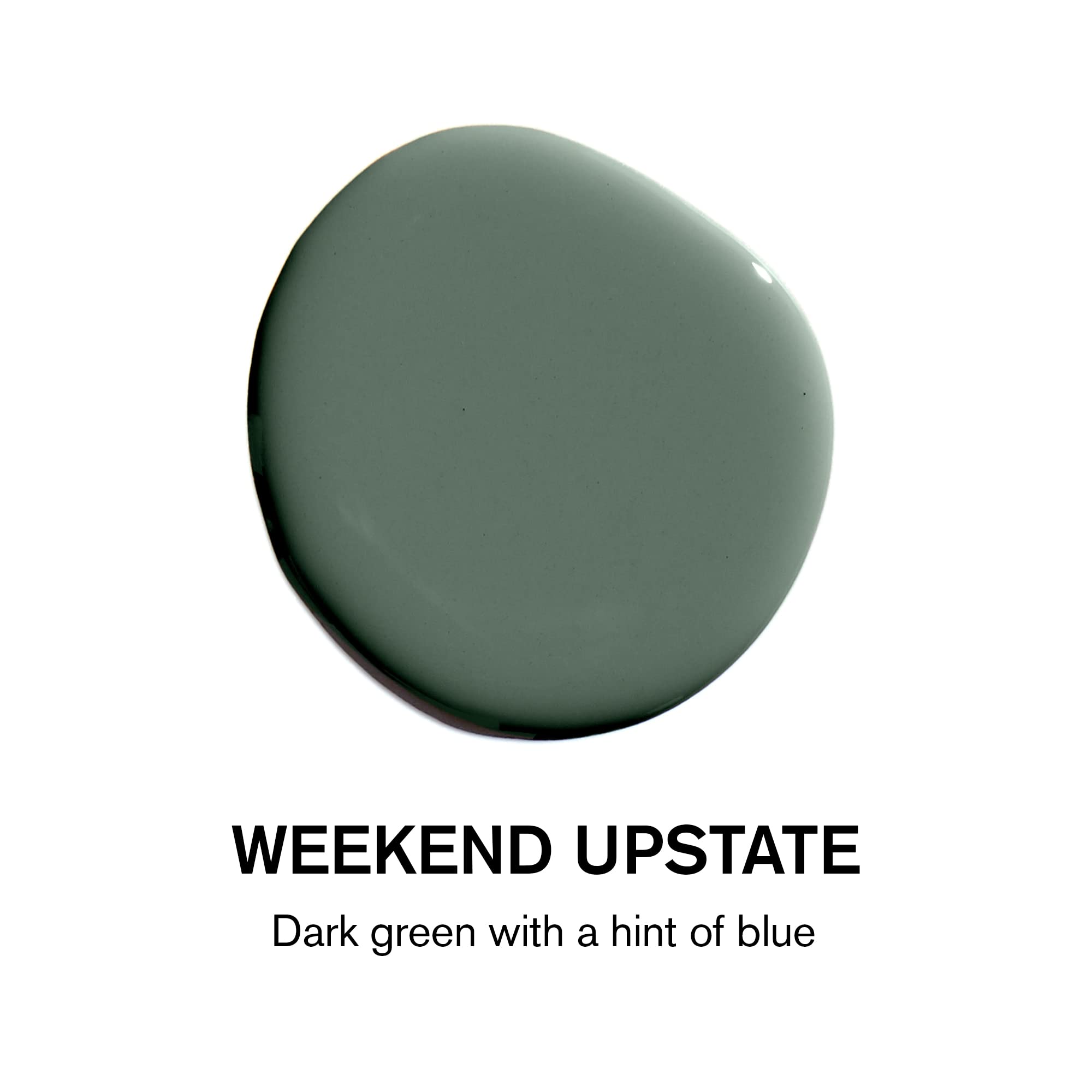 Premium Interior Paint - Standard Semi Matte, Low Sheen Finish | Self-Priming, Low VOC, Green Wise Certified | Dark Green with Blue Undertone (Weekend Upstate) | 0.5 Gallon | Perfect for Living Rooms, Bedrooms & Home Offices