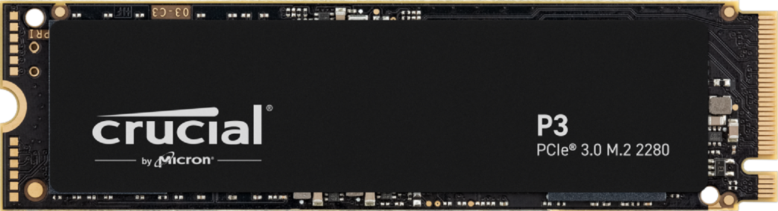 Crucial P3 1TB PCIe Gen3 NVMe M.2 2280 Internal SSD - High Speed Storage for Gaming Laptops, Workstations & Content Creation