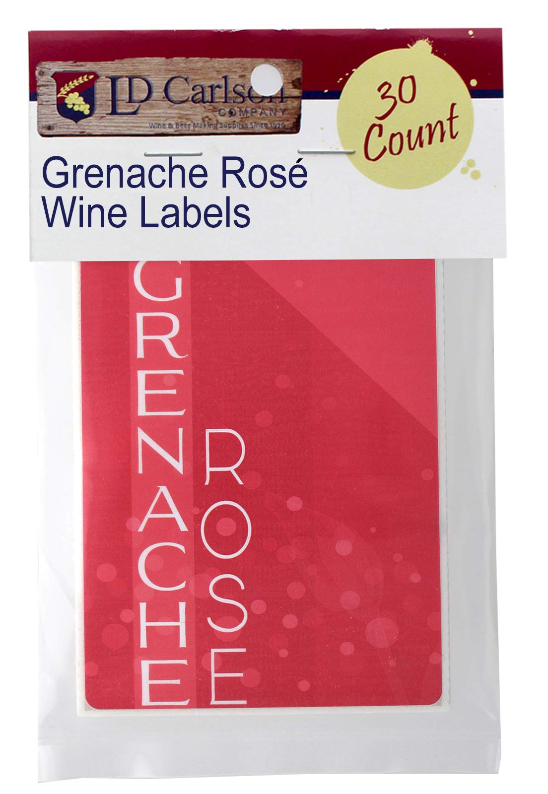 Premium Grenache Rosé Wine Labels - Custom & Waterproof for Bottles - Perfect for Weddings, Parties & Wine Gifting