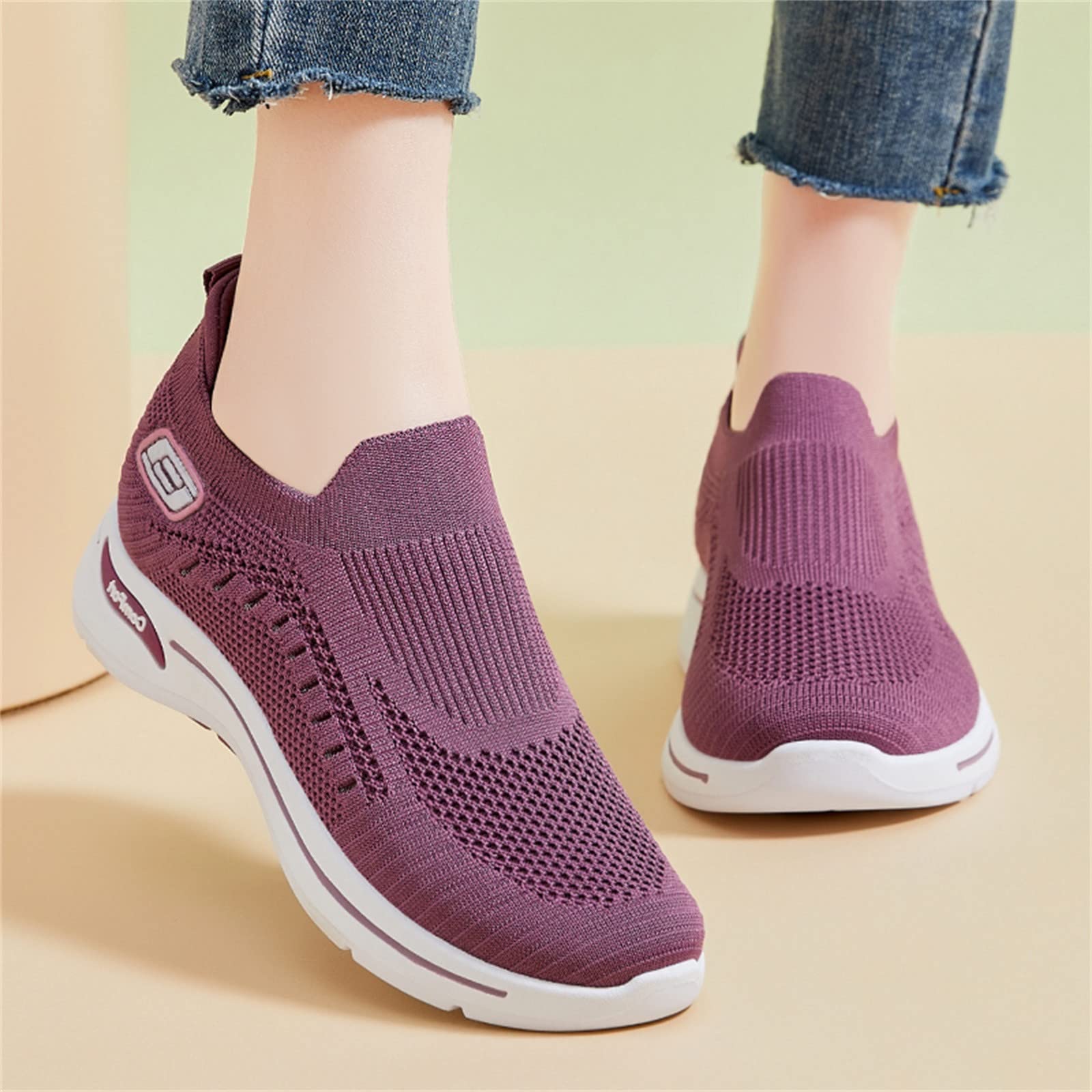 Women's Running Shoes - Lightweight Comfortable Athletic Sneakers for Jogging, Walking & Nursing - Slip On Orthopedic Sport Shoes for Women - Perfect for Workouts, Gym, and Daily Wear