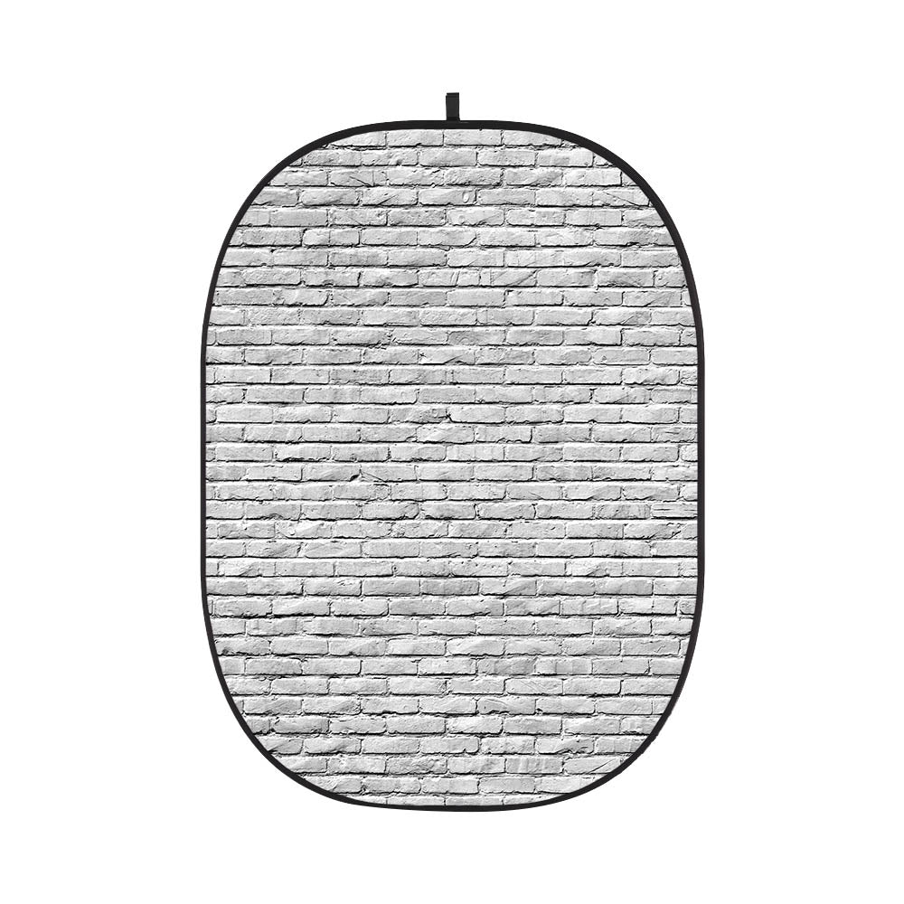 CBA WB0003 2x1.5m Brick Wall Collapsible Backdrop - Photographic Background for Studio, YouTube Videos, and Social Media Content Creation