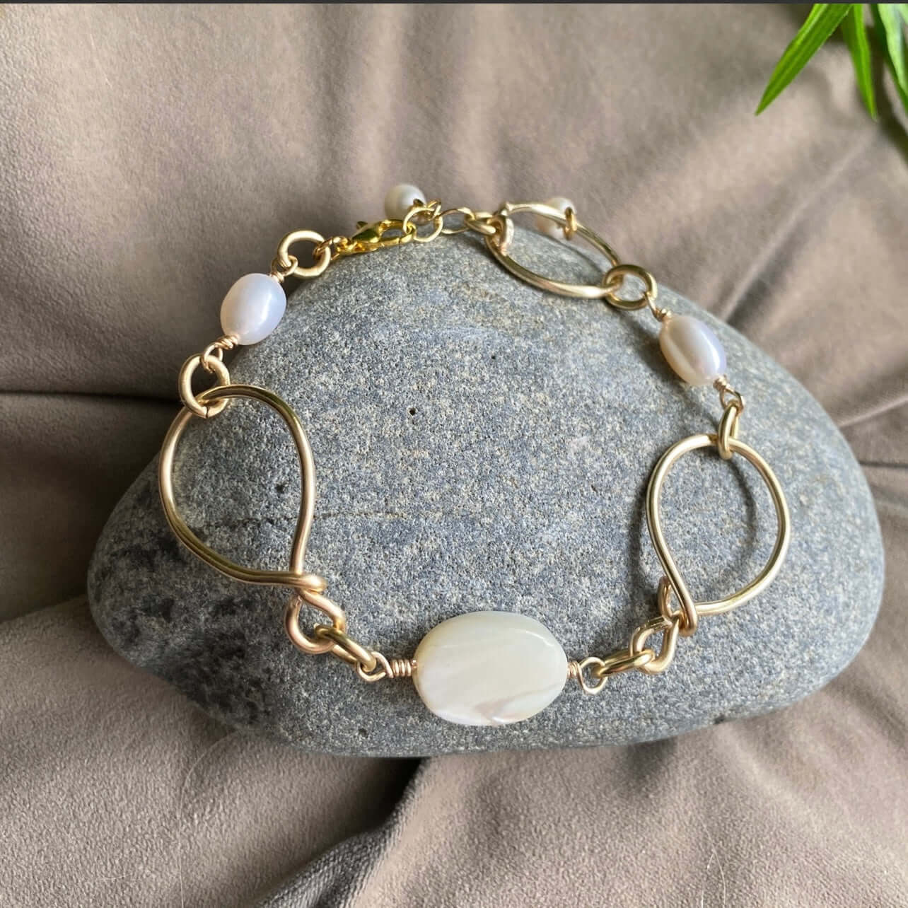 Handmade Mother of Pearl Eternity Bracelet - Genuine Pearl Jewelry for Women - Perfect for Weddings, Anniversaries & Special Occasions