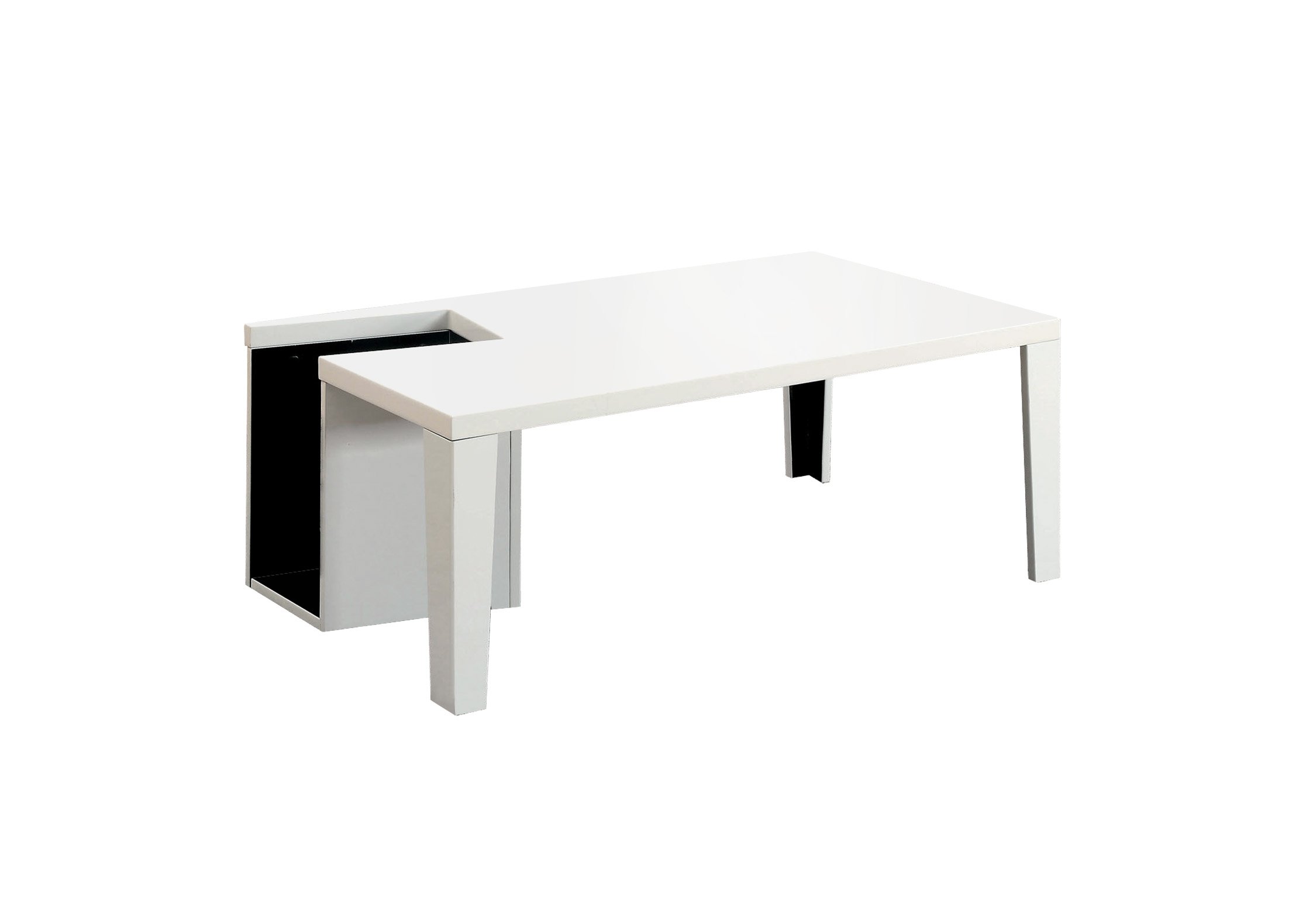 Furniture of America Leblanc White Coffee Table - Modern Living Room Centerpiece for Home Decor & Entertaining