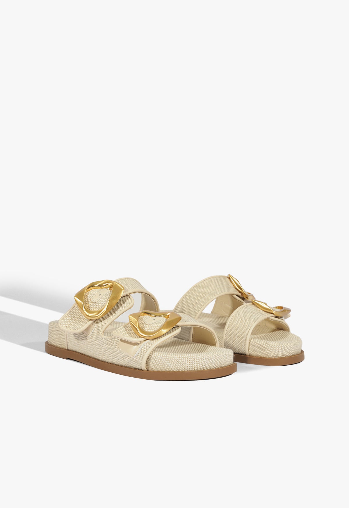 Olga Beige Linen Sporty Sandals for Women - Comfortable Casual Summer Walking Shoes - Perfect for Beach, Vacation, and Outdoor Activities