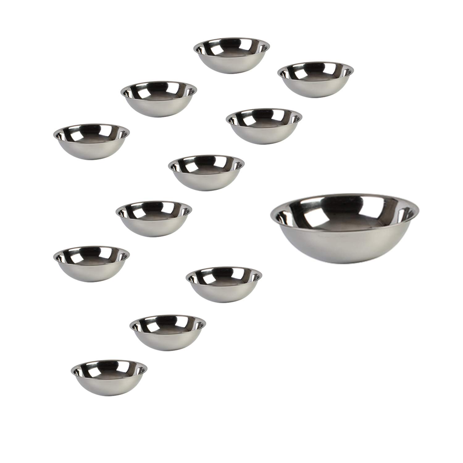 Premium Stainless Steel Mixing Bowl Set - Heavy Duty 4 QT (12 Inch) for Baking, Cooking, Mixing - Ideal for Kitchen, Restaurant & Commercial Use
