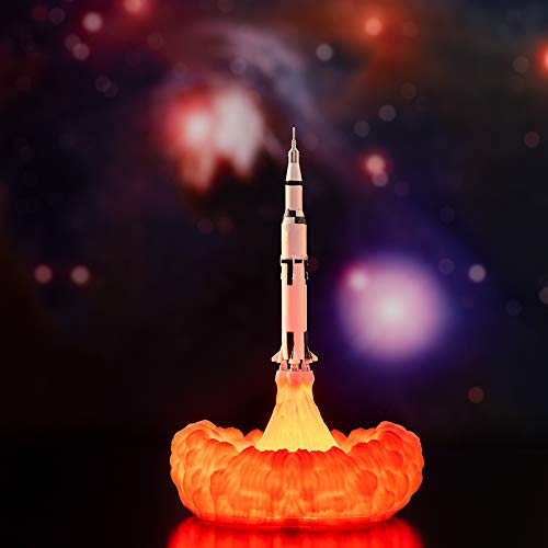 3D Printed Space Shuttle Night Light - NASA-Inspired Rocket Lamp for Kids & Adults - Perfect Moon Light for Bedroom, Nursery & Space-Themed Room Decor - Unique Gift for Astronomy & Sci-Fi Fans