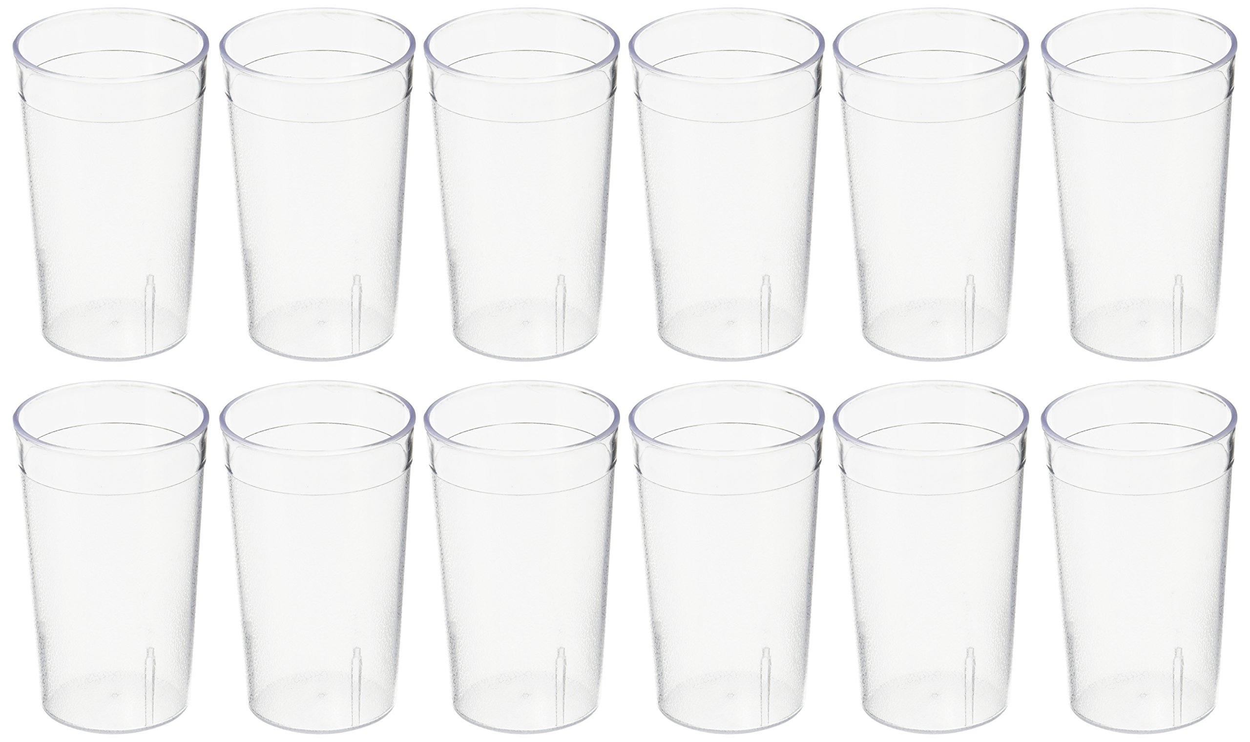 Cambro 500P152 Clear 5 Oz. Plastic Tumblers - Pack of 12 | Durable Disposable Drinking Cups for Restaurants, Cafes, and Catering Events