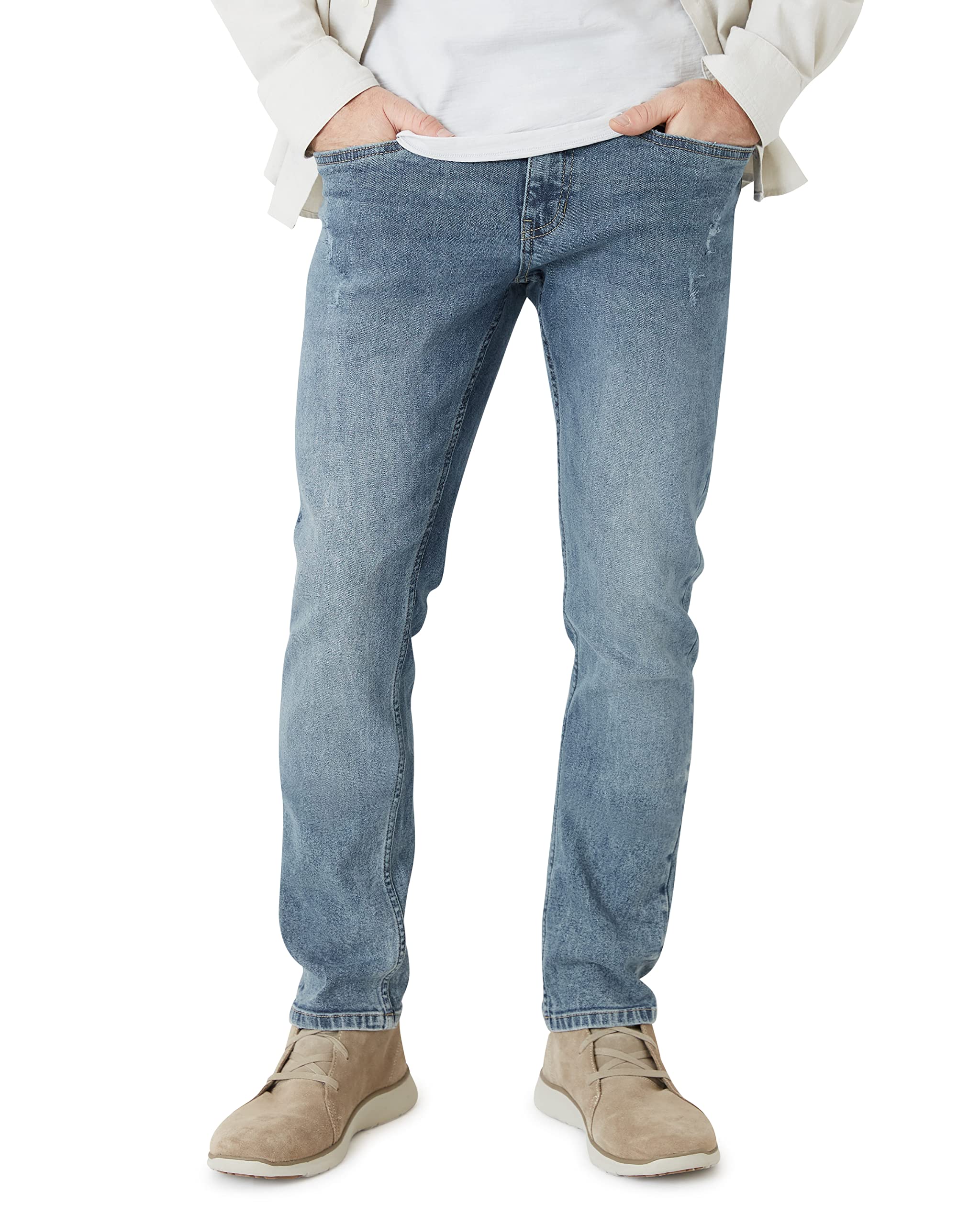 Weatherproof Vintage Men's Jeans - Super Soft Stretch Denim Pants in Blue & Black | Slim Fit Comfortable Jeans for Casual Wear, Outdoor Activities & Everyday Use