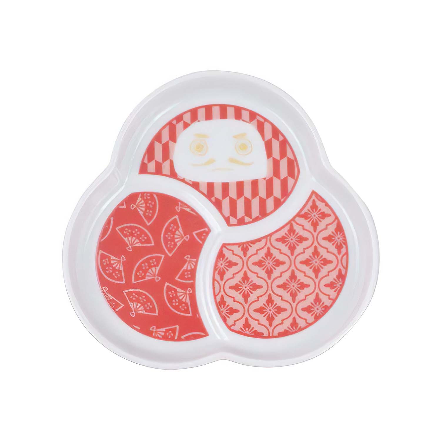 Harekutani Porcelain Daruma Plate - Japanese Handcrafted Ceramic Dish for Home Decor, Gift, or Zen Meditation Use
