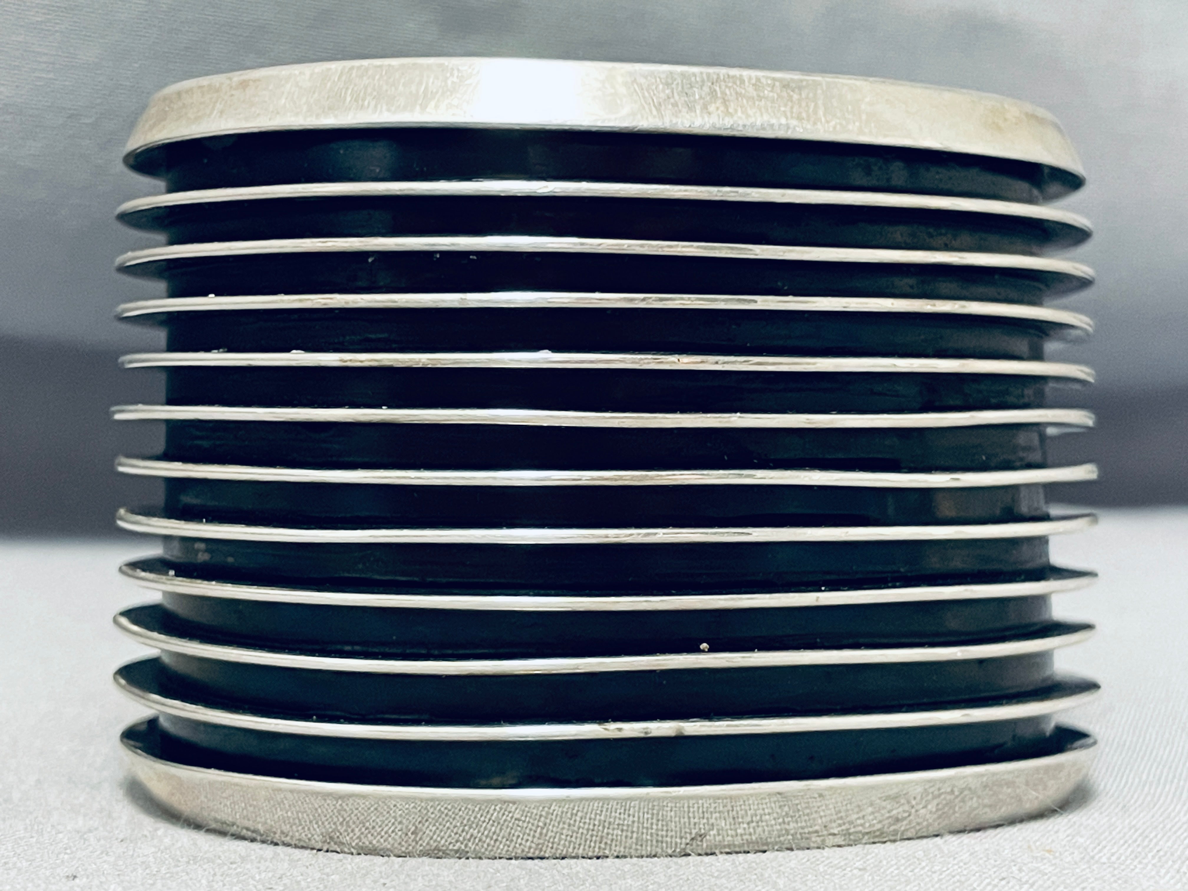 136 Grams Heavy Vintage Navajo Sterling Silver Channel Bracelet Cuff - Authentic Native American Jewelry for Women, Perfect for Boho Fashion, Weddings & Special Occasions