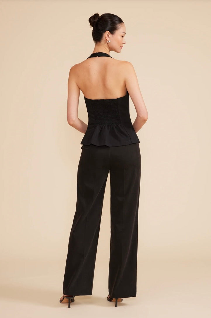 Clementine Halter Vest for Women - Black Sleeveless Tank Top | Summer Fashion, Beachwear, Casual Outfit