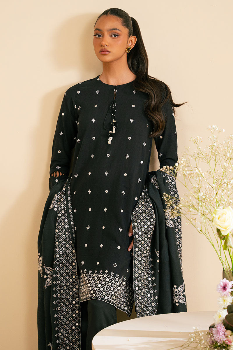 Monochrome Haze 2-Piece Set (Shirt & Dupatta) - Stylish Ethnic Outfit for Women | Perfect for Festivals, Weddings & Special Occasions