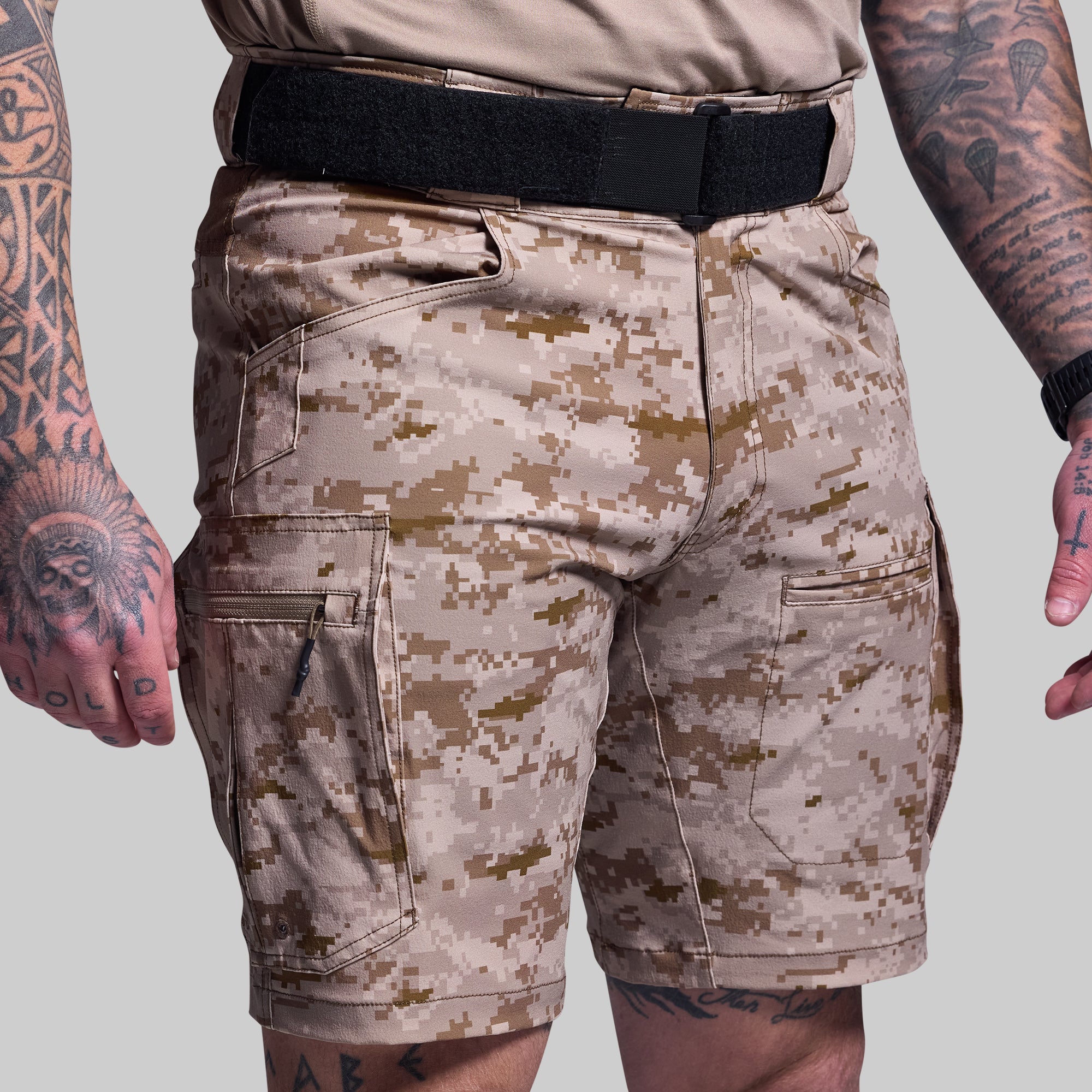 Scout Short (Desert Digital Camo) - Lightweight Tactical Hiking Shorts for Men - Perfect for Outdoor Adventures, Camping & Military Training