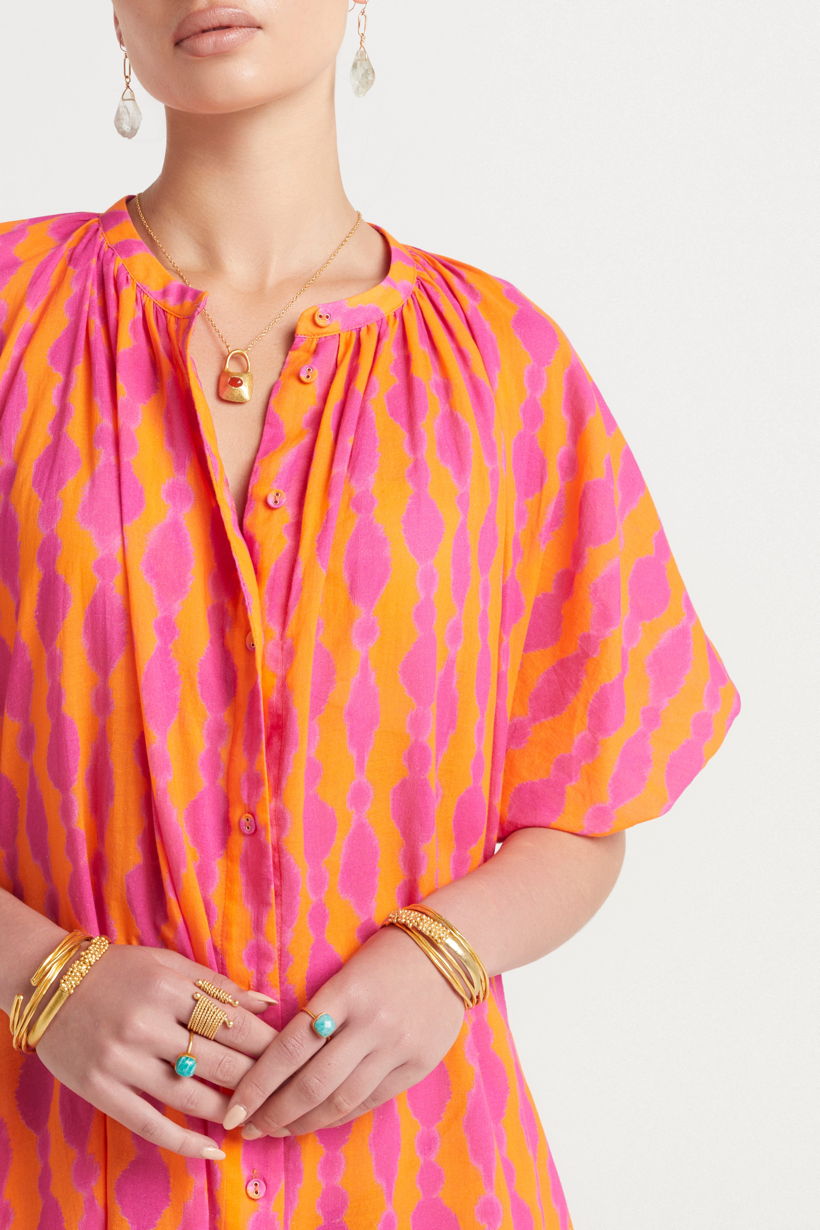 Husk Clio Kaftan - Stylish Printed Boho Maxi Dress for Women | Perfect for Beach Vacation, Summer Outfits & Boho Fashion
