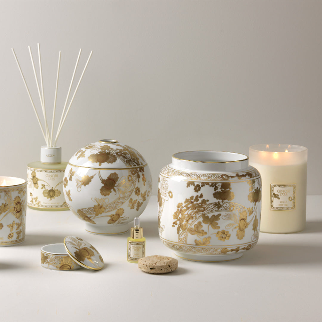 Oriente Italiano Stackable Vase Set - Elegant Aurum Gold Home Decor for Living Room, Dining Table & Wedding Centerpieces