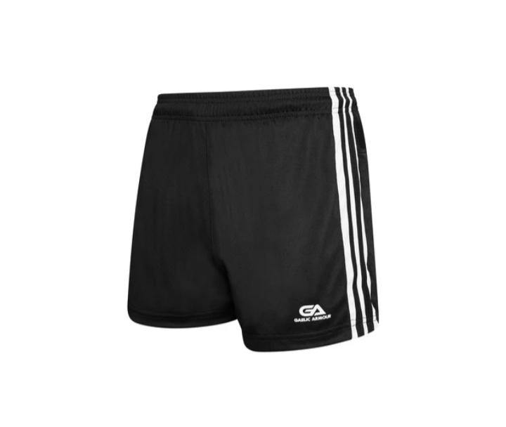 GAA Official Match Shorts for Men & Women - Breathable Black & White Soccer Shorts for Training & Games - Perfect for Football, Rugby & Sports Practice