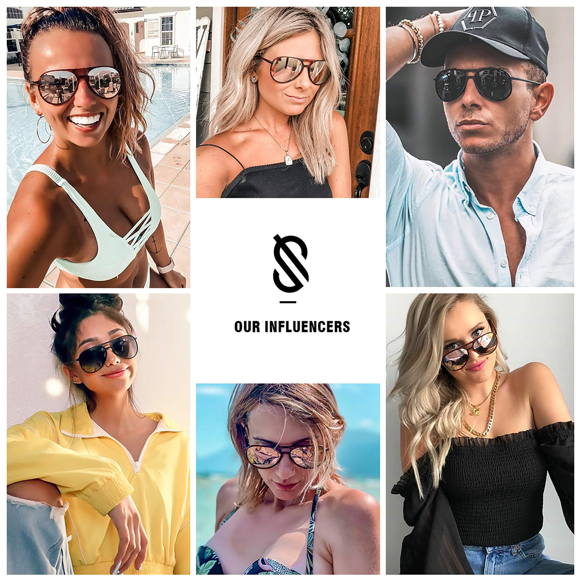 SOJOS Classic Polarized Ultra Lightweight Flexible Unisex Sunglasses SJ2065 - UV Protection for Driving, Travel & Outdoor Activities