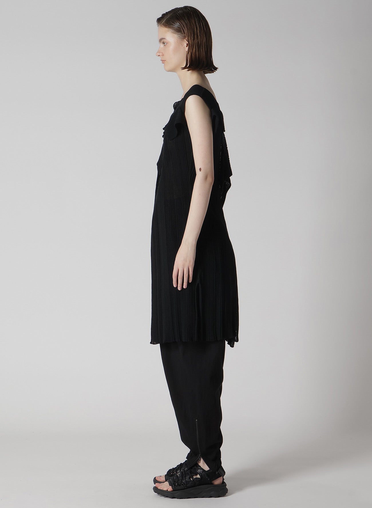 12G2P Random Thin Rib Asymmetric Long Dress - Elegant & Stylish Women's Fashion for Parties, Weddings & Evening Events