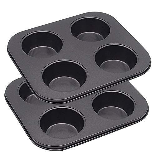 2-Pack Non-Toxic 4-Cup Muffin Pan for Air Fryer & Oven (8.5
