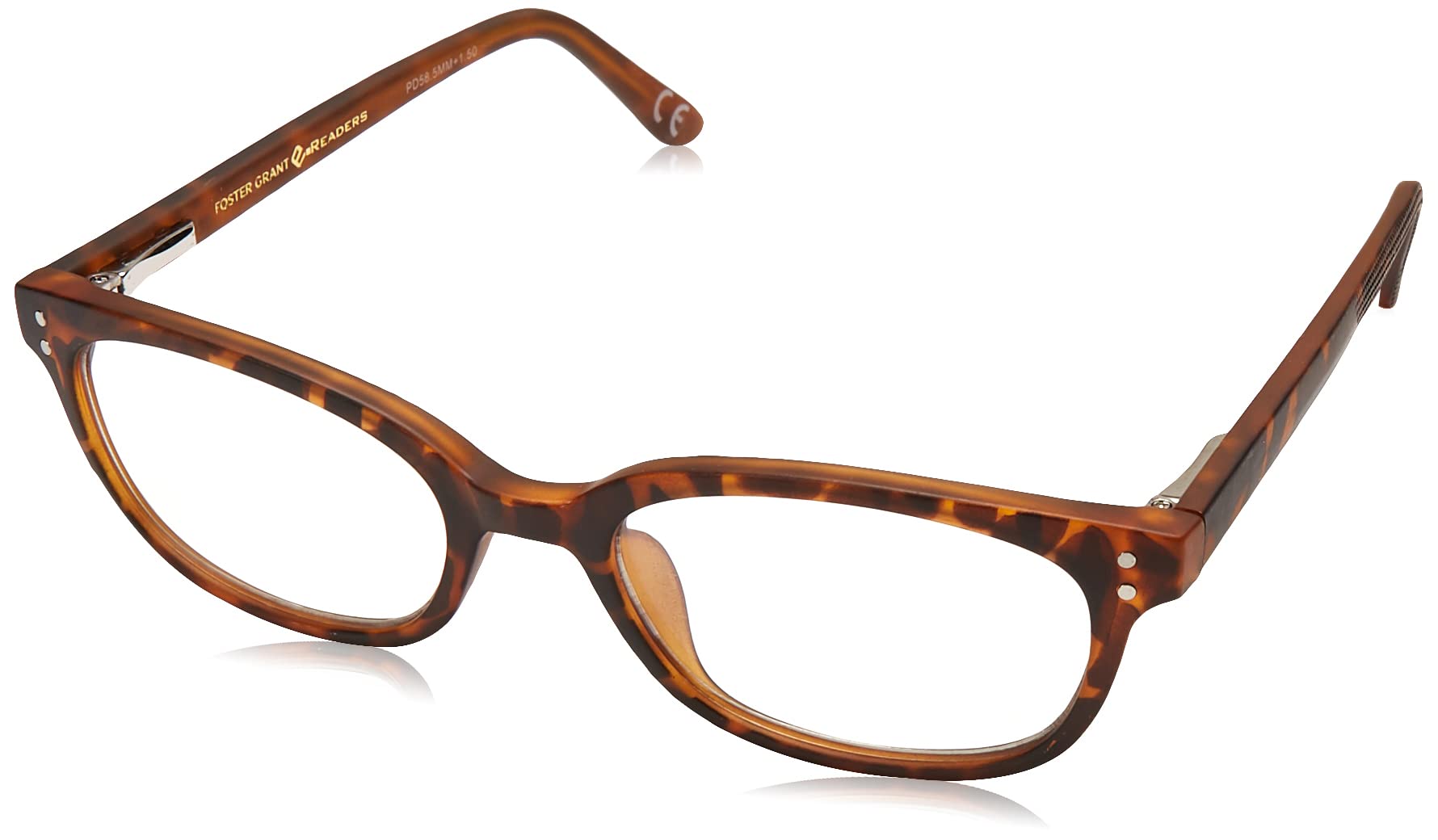 Foster Grant Women's Sheila Rectangular Reading Glasses +1.50 to +3.50 Strength - Stylish Lightweight Eyewear for Reading, Computer Use & Daily Activities