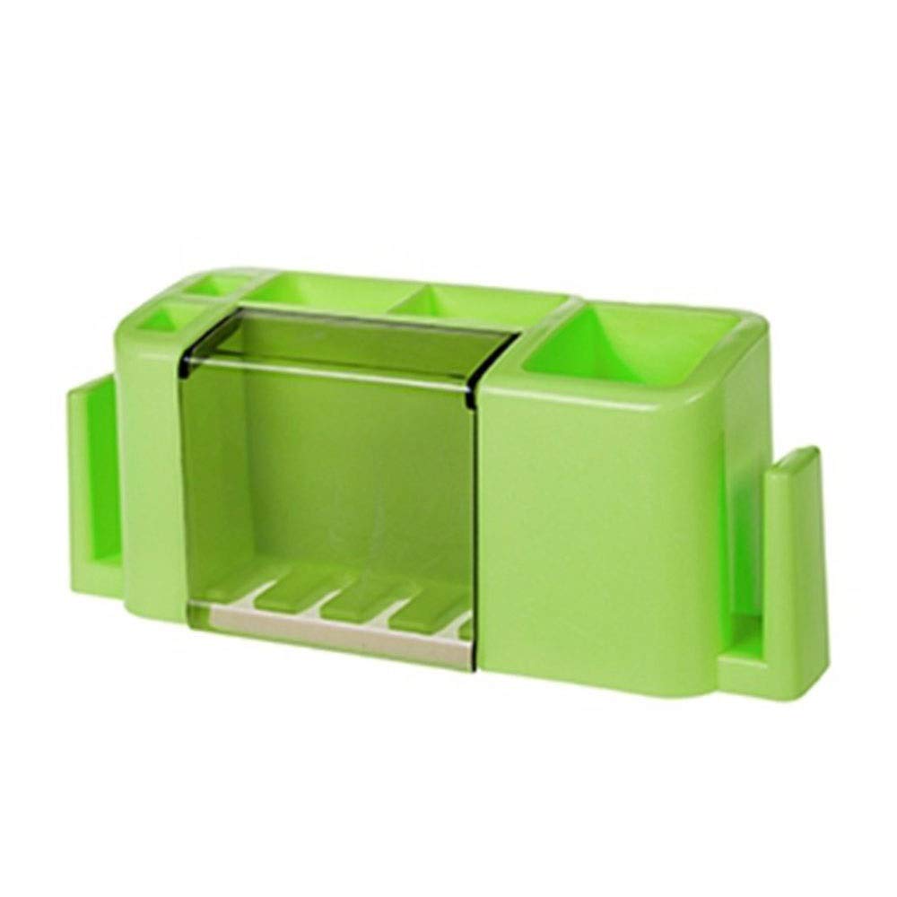 Sifanny Multifunctional Toothpaste & Toothbrush Holder - Creative Bathroom Organizer with Storage Case - Space Saving Home Accessories Set for Countertop, Vanity & Travel (4 Colors)