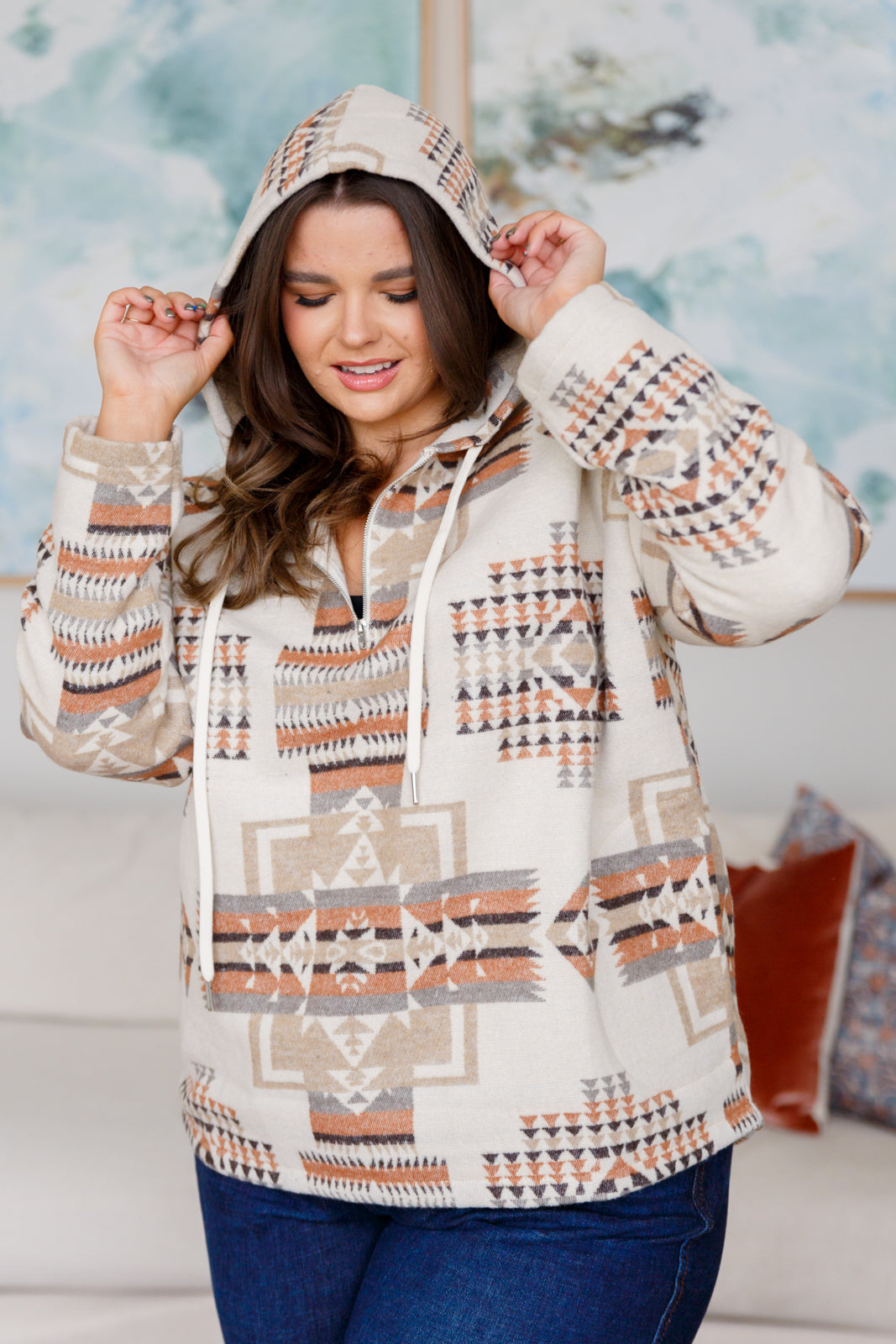 Just Going For It Aztec Hoodie - Stylish & Comfortable Pullover for Men & Women | Perfect for Casual Wear, Street Fashion & Outdoor Activities