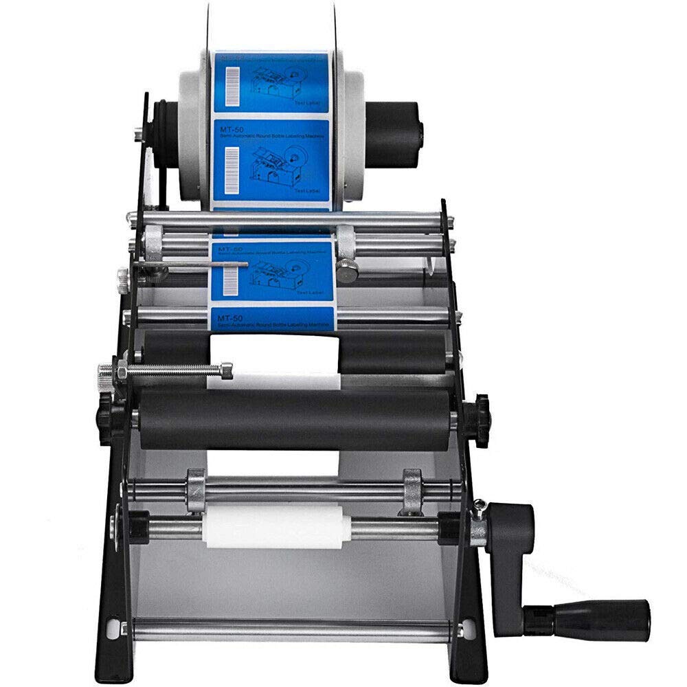 Semi-Automatic Bottle Labeling Machine - Adjustable Round Bottle Labeler for 0.59-4.7 Inch Containers | Perfect for Home Brewing, Cosmetics & Small Business Packaging