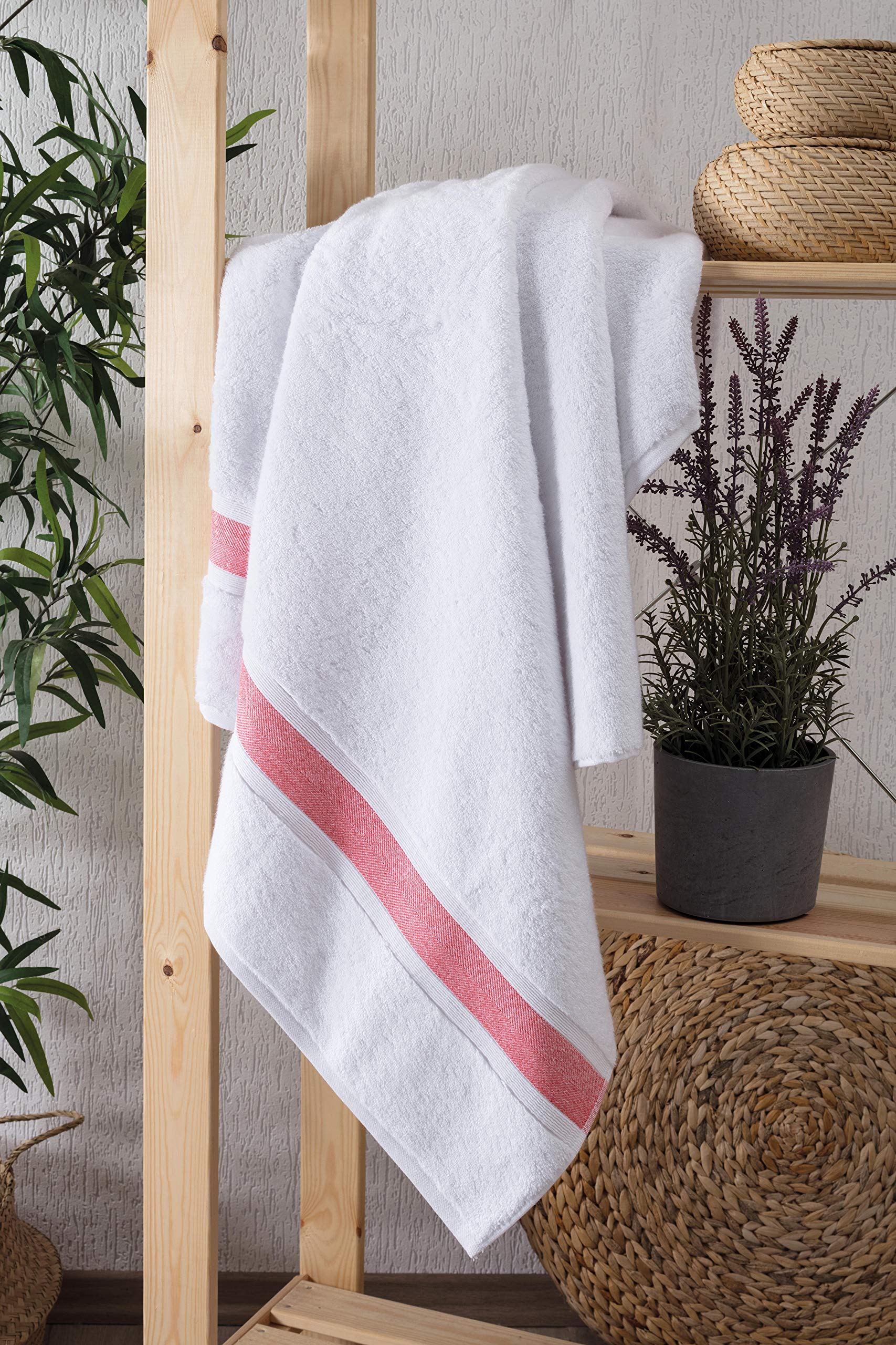 Premium 100% Cotton Turkish Bath Towels - Ultra Soft & Highly Absorbent, 900 GSM Heavyweight (35