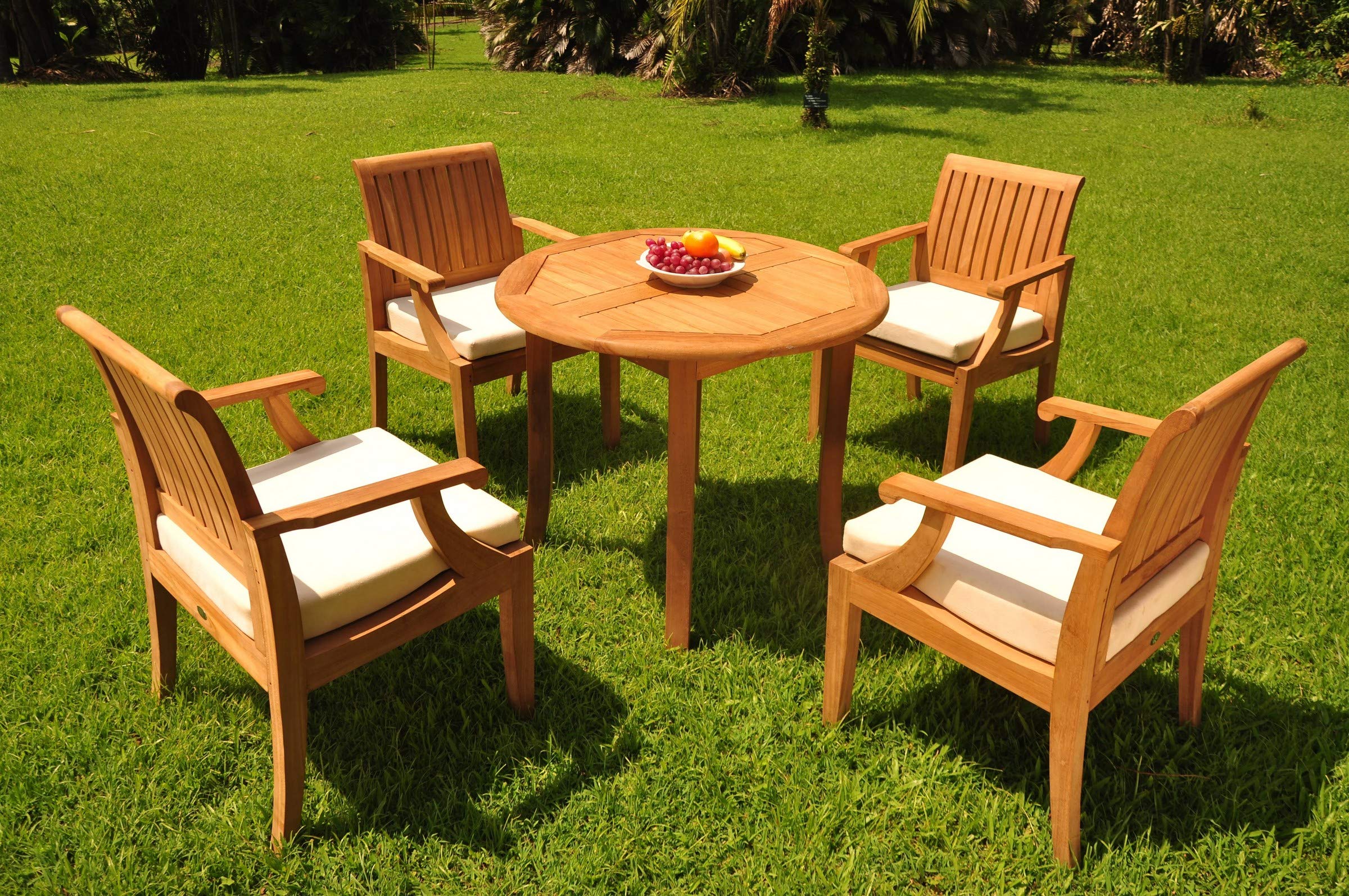 Premium 4-Piece Teak Wood Dining Set - 36