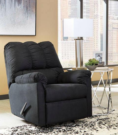 75008 Darcy Black Sofa Loveseat - Modern 2-Seater Couch for Living Room, Apartment, Office - Comfortable Upholstered Furniture for Small Spaces