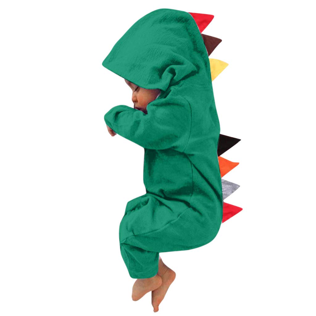 Adorable Dinosaur Hooded Romper Jumpsuit for Newborn Baby Boys & Girls - Soft Cotton Outfit for Playtime, Photo Shoots & Everyday Wear