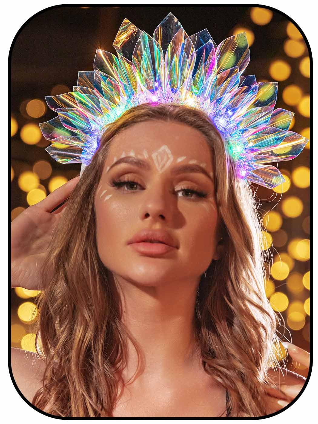 EARENT LED Light Up Headbands - Glow Hair Band with Flashing Lights for Women - Perfect for Holiday, Rave, Party, and Festival Costume Accessories - Great for Halloween, Christmas, Concerts & Night Events