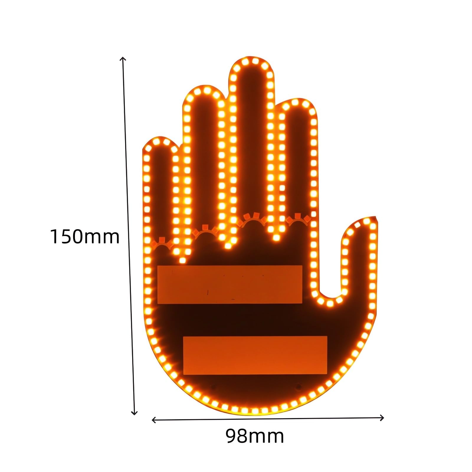 Road Mate Hand Funny Car Finger Light with Remote Control - LED Gesture Lights for Car Windows, Flickering Party Lights for Women - Perfect for Night Driving, Parties & Celebrations