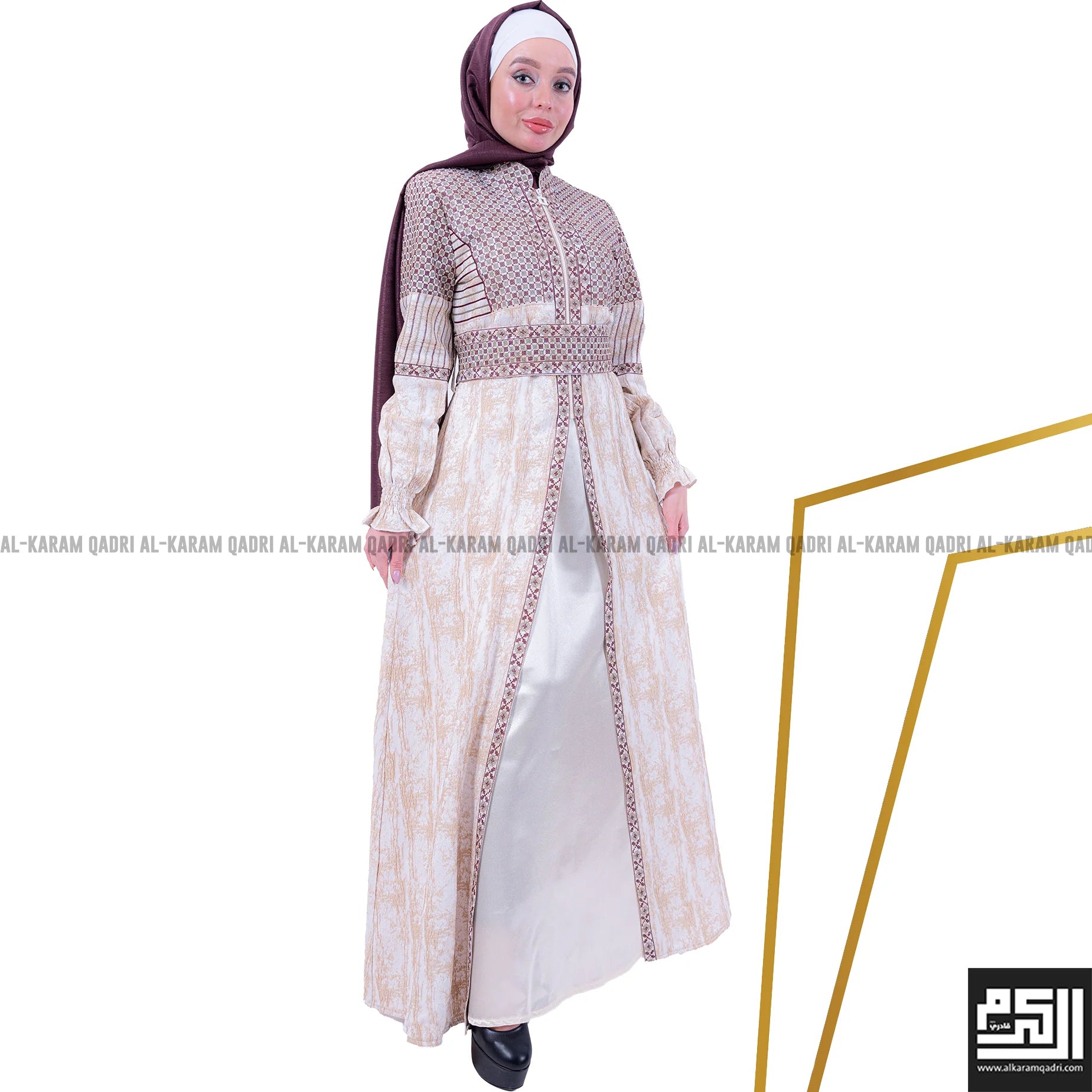 Elegant Embroidered Kaftan Dress for Women - Boho Chic Beach Cover Up, Summer Vacation & Poolside Wear