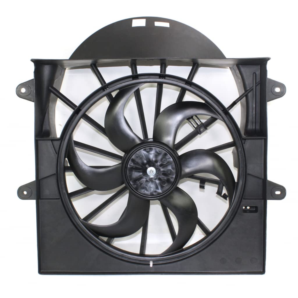 Jeep Grand Cherokee AC Fan Assembly 2005-2006 3.7L 4.7L Replacement Part CH3117102 5143208AA 5143209AA - Perfect for Cooling System Repair & Summer Driving Comfort
