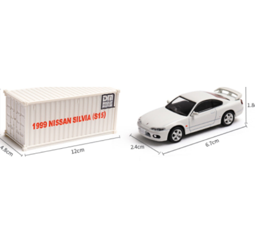 1:64 DieCast Nissan Silvia S14 S15 Model Car - Collectible Miniature Toy for Hobbyists & Car Enthusiasts | Perfect Gift for Birthday, Christmas & Display Collection | DM Container Brand