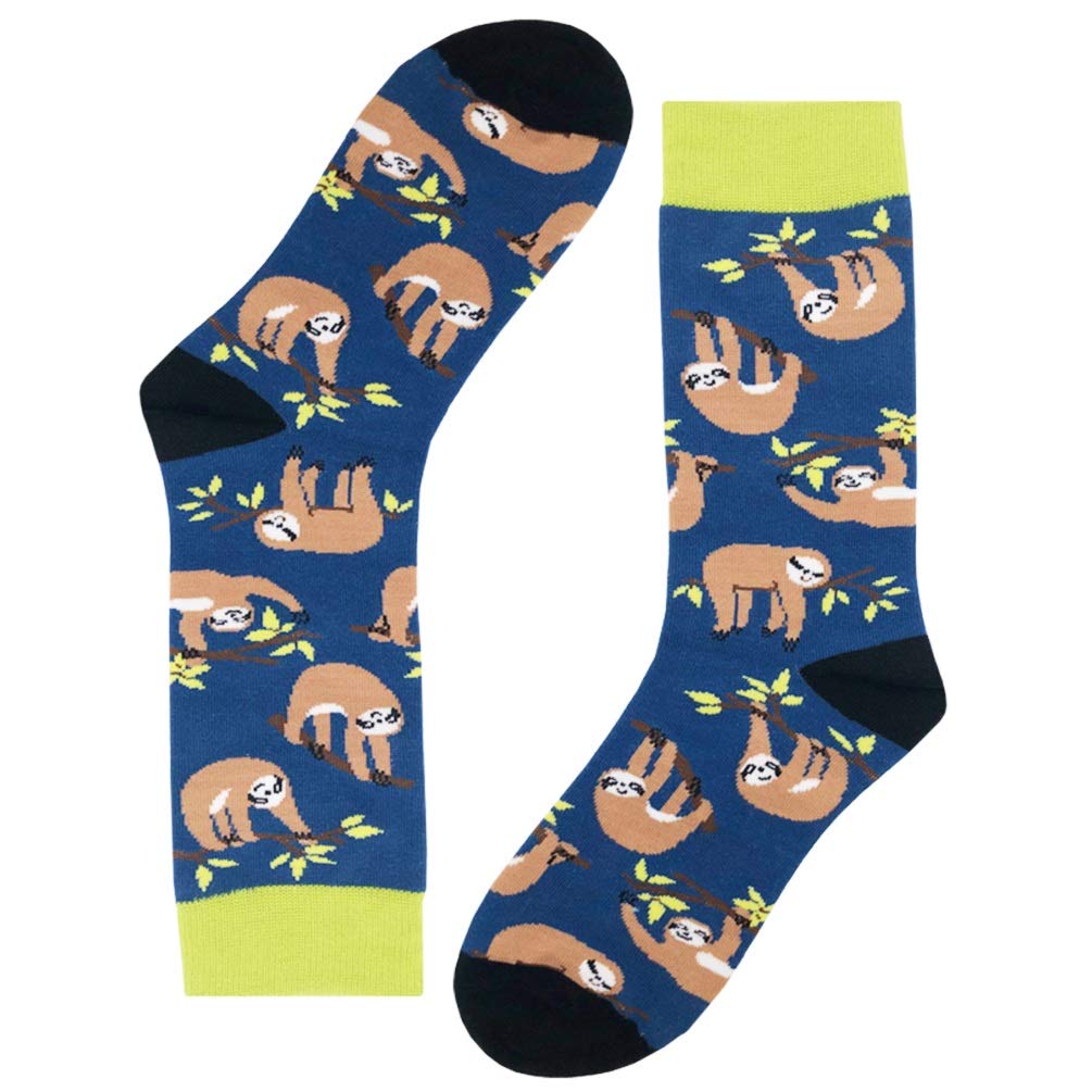 Funny Men's Novelty Socks - Crazy Pattern Cotton Crew Dress Socks for Casual Wear | Perfect Gift for Dad, Husband, Boyfriend - Office, Party & Everyday Use