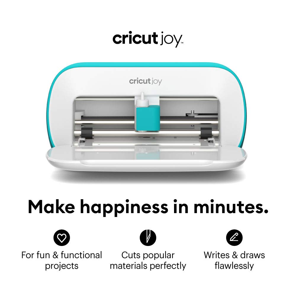 Cricut Joy Smart Cutting Machine Bundle with 30 Digital Design Images - Portable DIY Crafting Tool for Custom Cards, Labels, and Home Decor - Perfect for Scrapbooking, Vinyl Decals, and Personalized Gifts (Blue)
