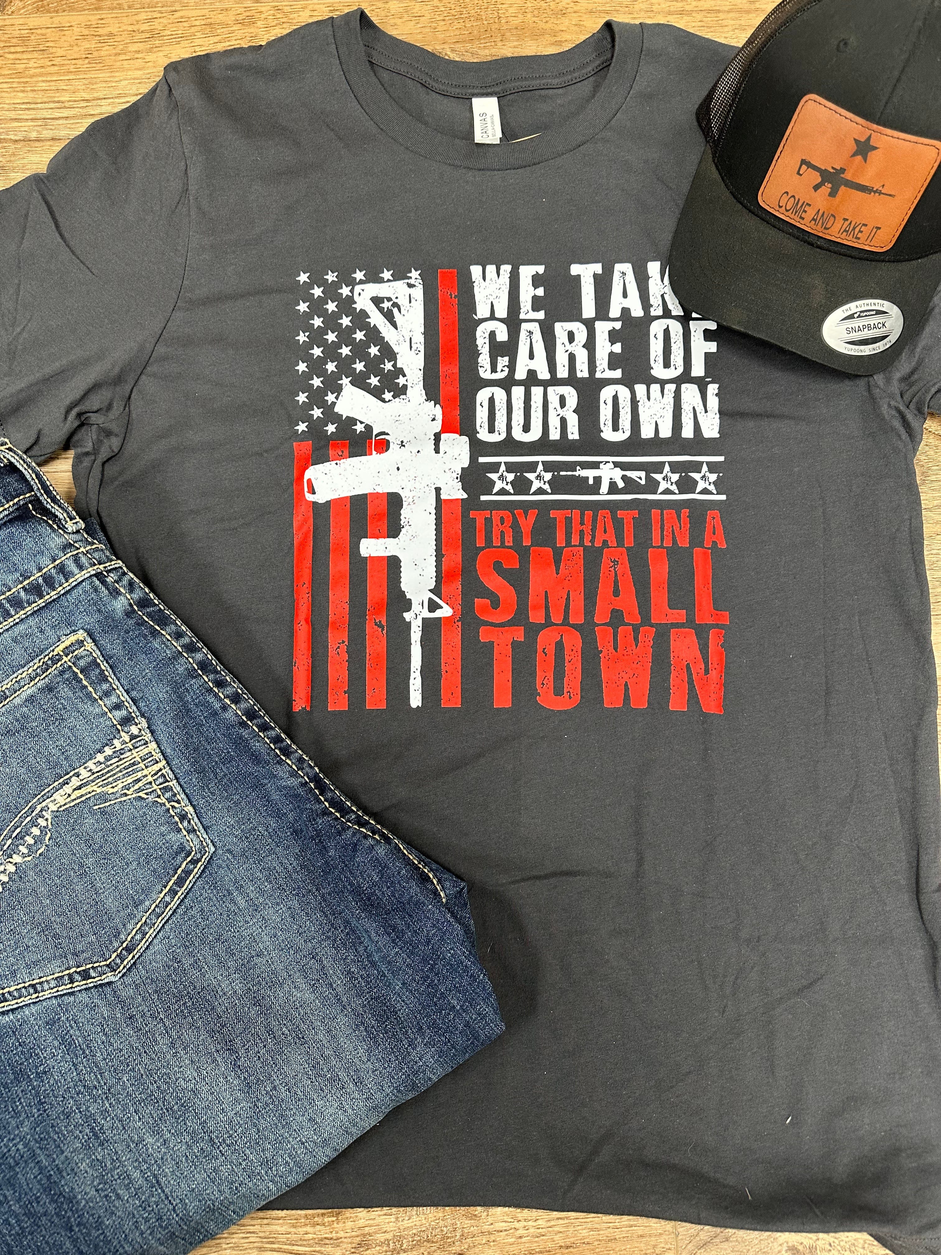 Men's 'We Take Care Of Our Own' Graphic T-Shirt - Comfortable Casual Tee for Everyday Wear, Street Style & Outings