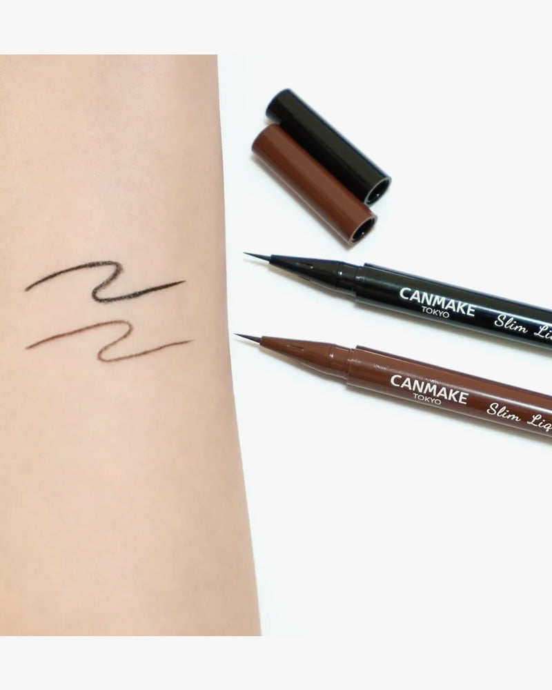 CANMAKE Slim Liquid Eyeliner - Waterproof & Smudge-Proof Eyeliner Pen for Precise Winged Liner - Long Lasting Makeup for Everyday Wear & Special Occasions