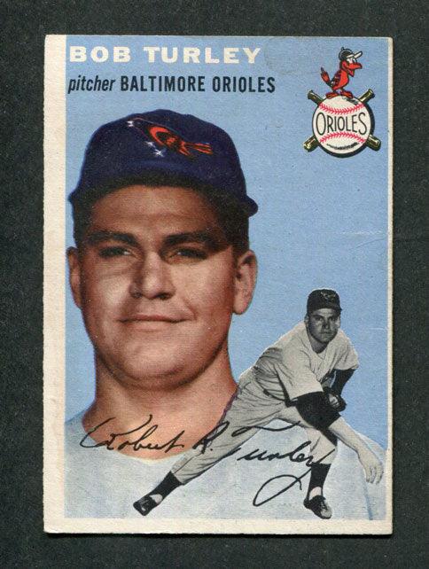 1954 Topps #85 Bob Turley Baltimore Orioles Rookie Baseball Card - Vintage Collectible Sports Memorabilia for Display & Investment