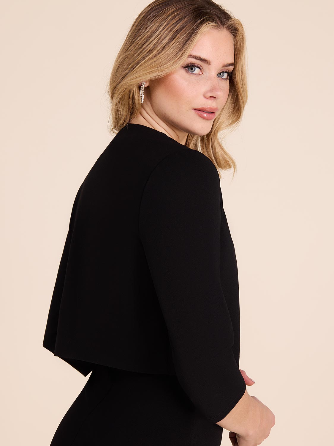 3/4 Sleeve Bolero Cardigan for Women - Elegant Lace Knit Shrug - Perfect for Weddings, Parties & Office Wear