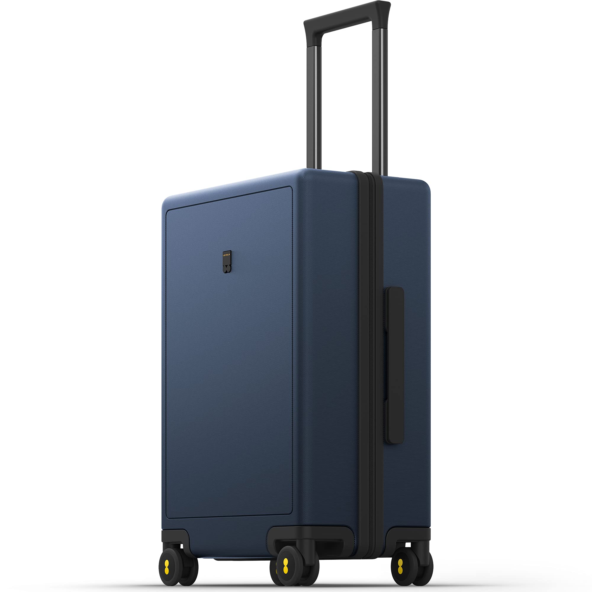 LEVEL8 20-Inch Carry-On Luggage - Airline Approved Lightweight Hardside Suitcase with Wheels, TSA Approved Luminous Textured Design in Navy | Perfect for Business Travel & Weekend Getaways