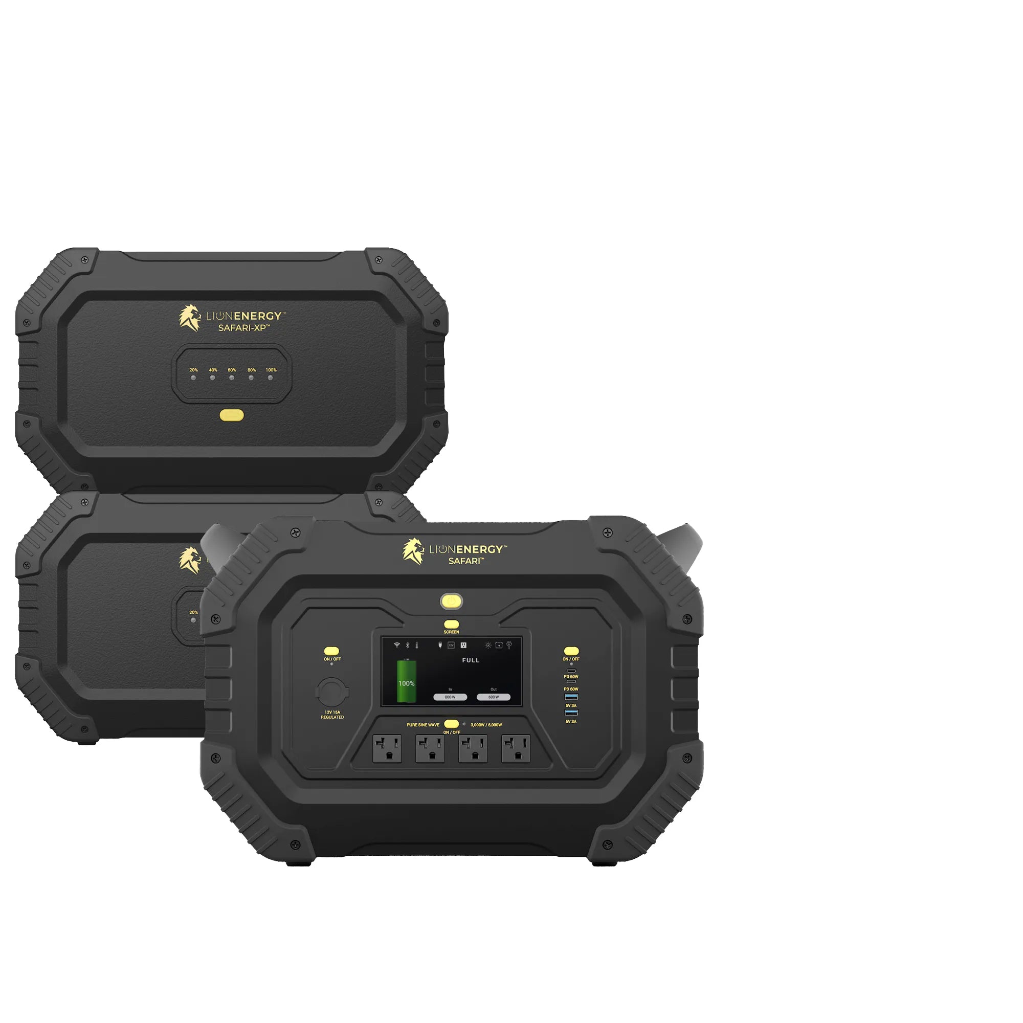 Safari+2 XPs Portable Power Station Bundle - 3000W 6988Wh LiFePO4 Battery for Camping, RV, Emergency Backup & Off-Grid Power Supply
