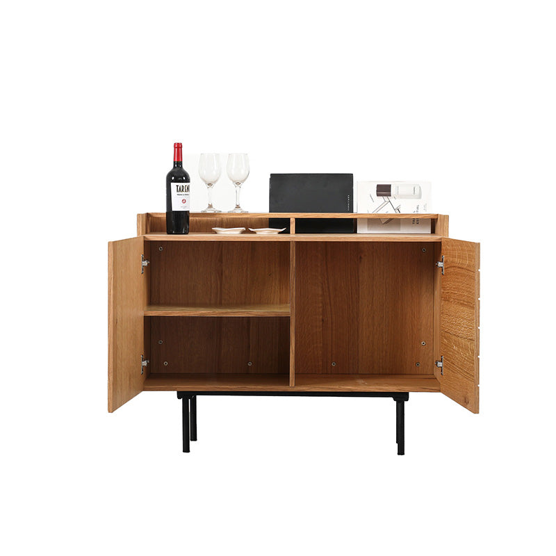 ZANE 100cm Natural Oak Sideboard Buffet Cabinet - Modern Dining Room Storage for Dishes, Linens & Entertaining Essentials