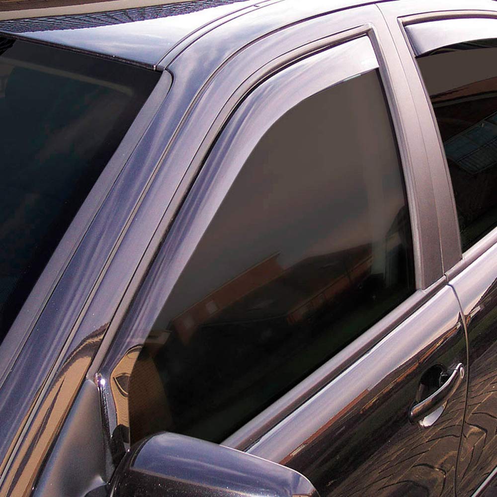 ClimAir CL 0067D Dark Window Visors for Cars - Rain Guards & Wind Deflectors for Sedans, SUVs, Trucks (Perfect for Rainy Weather & Highway Driving)