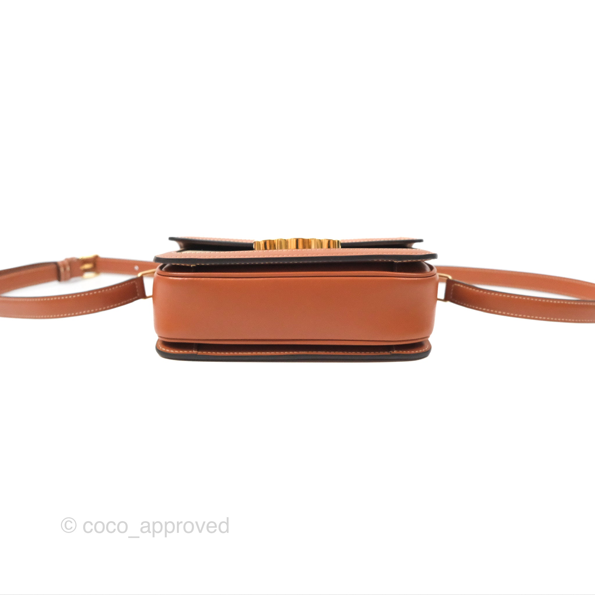 Celine Teen Triomphe Bag in Triomphe Canvas & Grege Calfskin Leather - Luxury Crossbody Purse for Women, Perfect for Date Night & Special Occasions