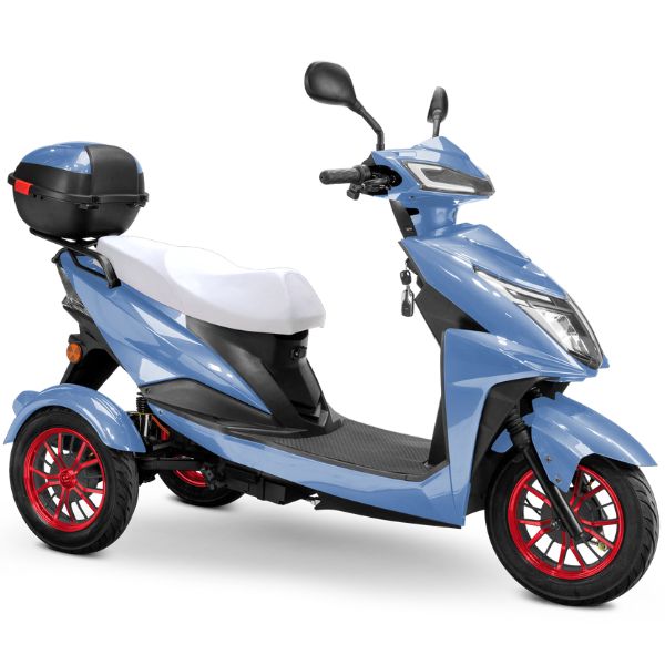 Premium Full-Size 3-Wheel Mobility Scooter for Adults - Lightweight & Foldable Electric Wheelchair with Comfortable Seat - Ideal for Shopping, Travel & Outdoor Activities